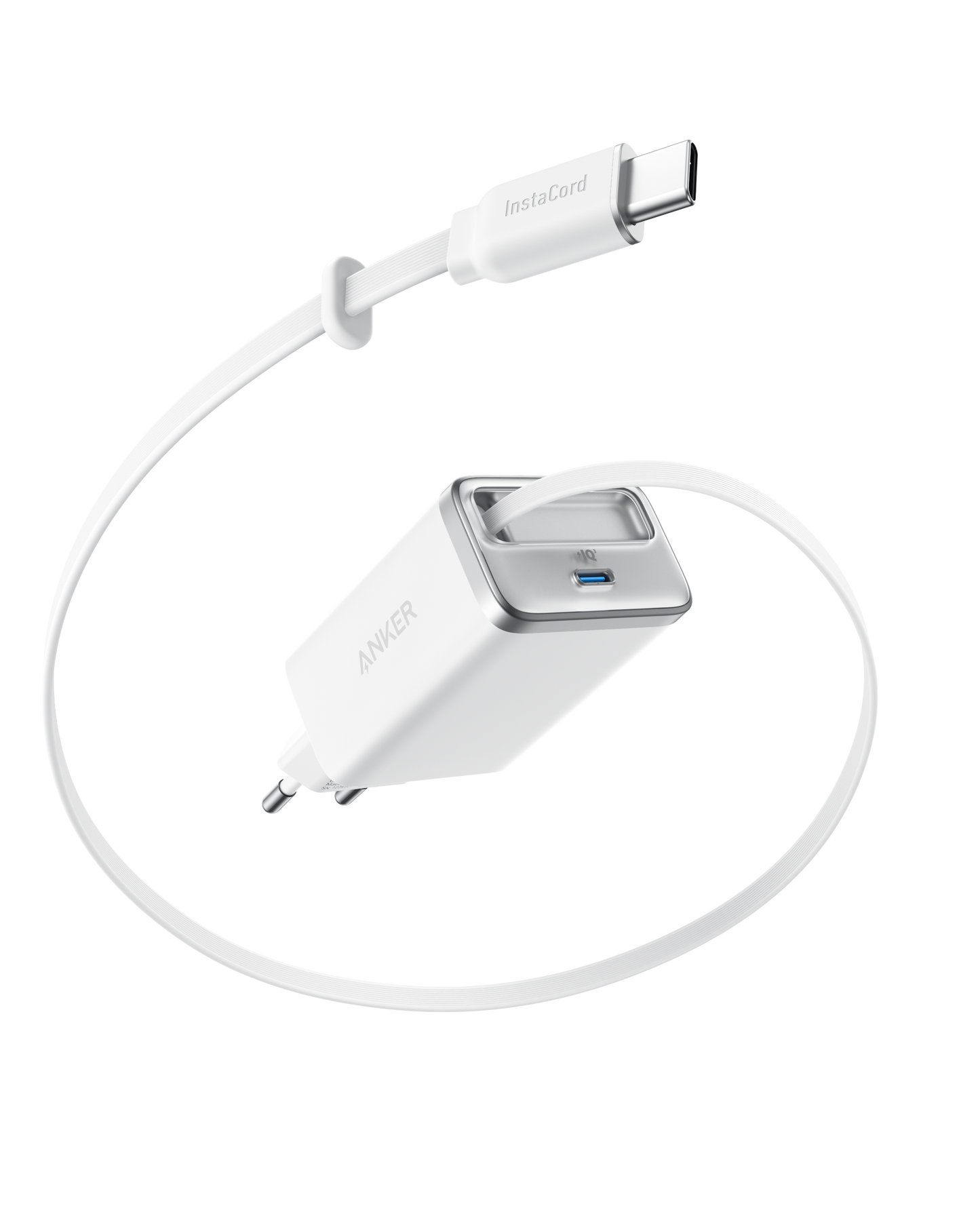 Anker Nano Ladegerät (35W, Integriertes einziehbares USB-C Kabel)