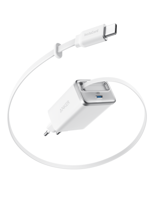 Anker Nano Ladegerät (35W, Integriertes einziehbares USB-C Kabel)