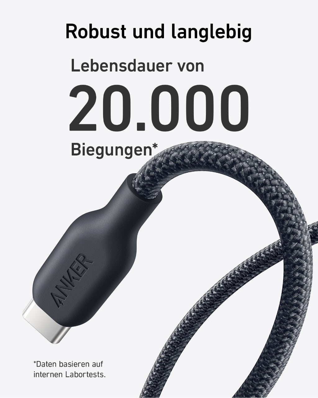 Anker &lt;b&gt;543&lt;/b&gt; USB-C auf USB-C Kabel (Bio-Nylon)
