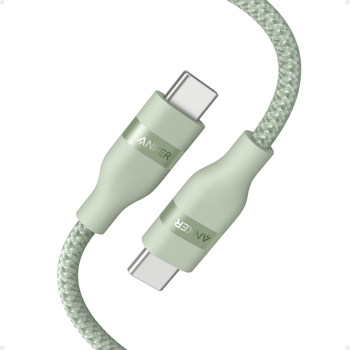 Anker USB-C auf USB-C Kabel (90cm/180cm, 240W, Upcycled-Geflochten)+Sticker für Studis gratis dazu!