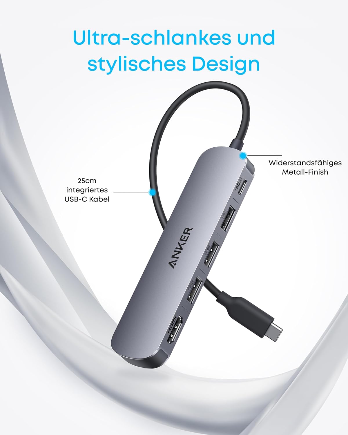 Anker USB-C Hub (5-in-1, 4K HDMI)