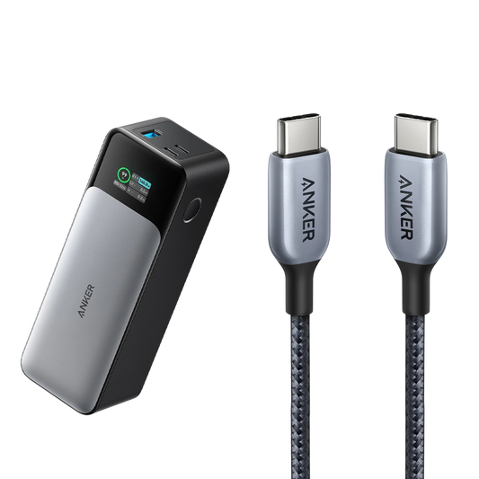 Anker <b>737</b> Powerbank + <b>765</b> USB-C auf USB-C Ladekabel Ladeset