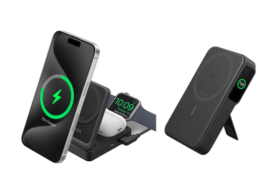 Anker MagGo Kabellose Ladestation (Faltbar 3-in-1)+Anker MagGo Powerbank (10K)