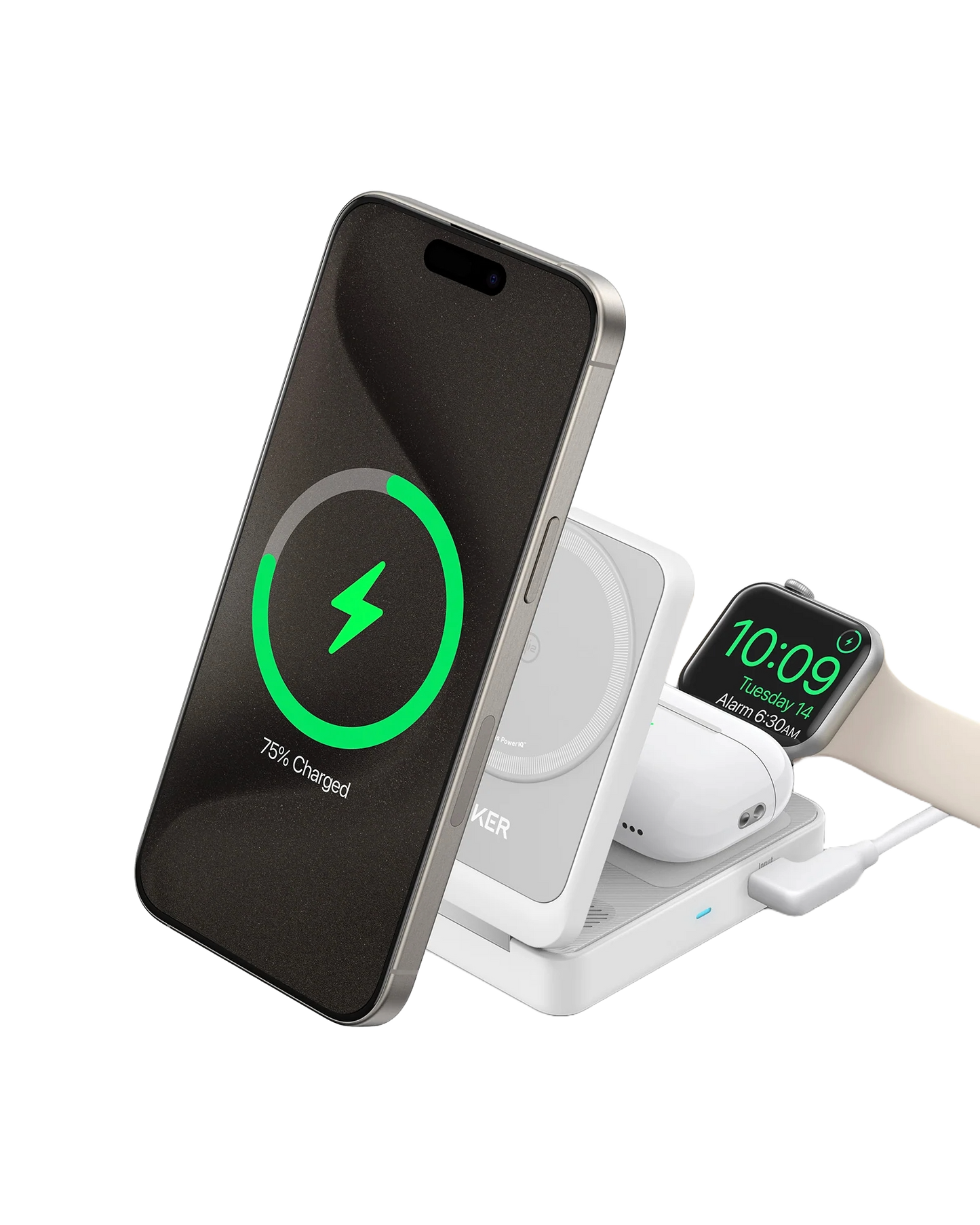 Anker MagGo Kabellose Ladestation (Faltbar 3-in-1)