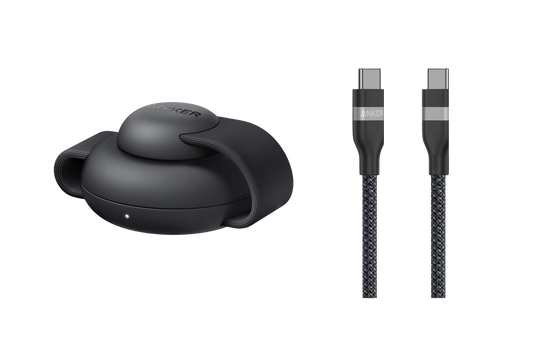 Anker MagGo kabellose Ladestation (3-in-1, Faltbares Ladepad) + Anker USB-C auf USB-C Kabel (90cm, 240W, Upcycled-Geflochten)