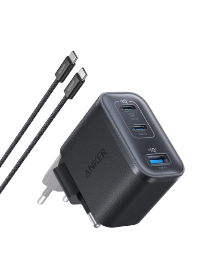 Anker Prime Ladegerät (200W, 6 Ports, GaN) + Anker Nano Ladegerät (70W, 3 Ports)