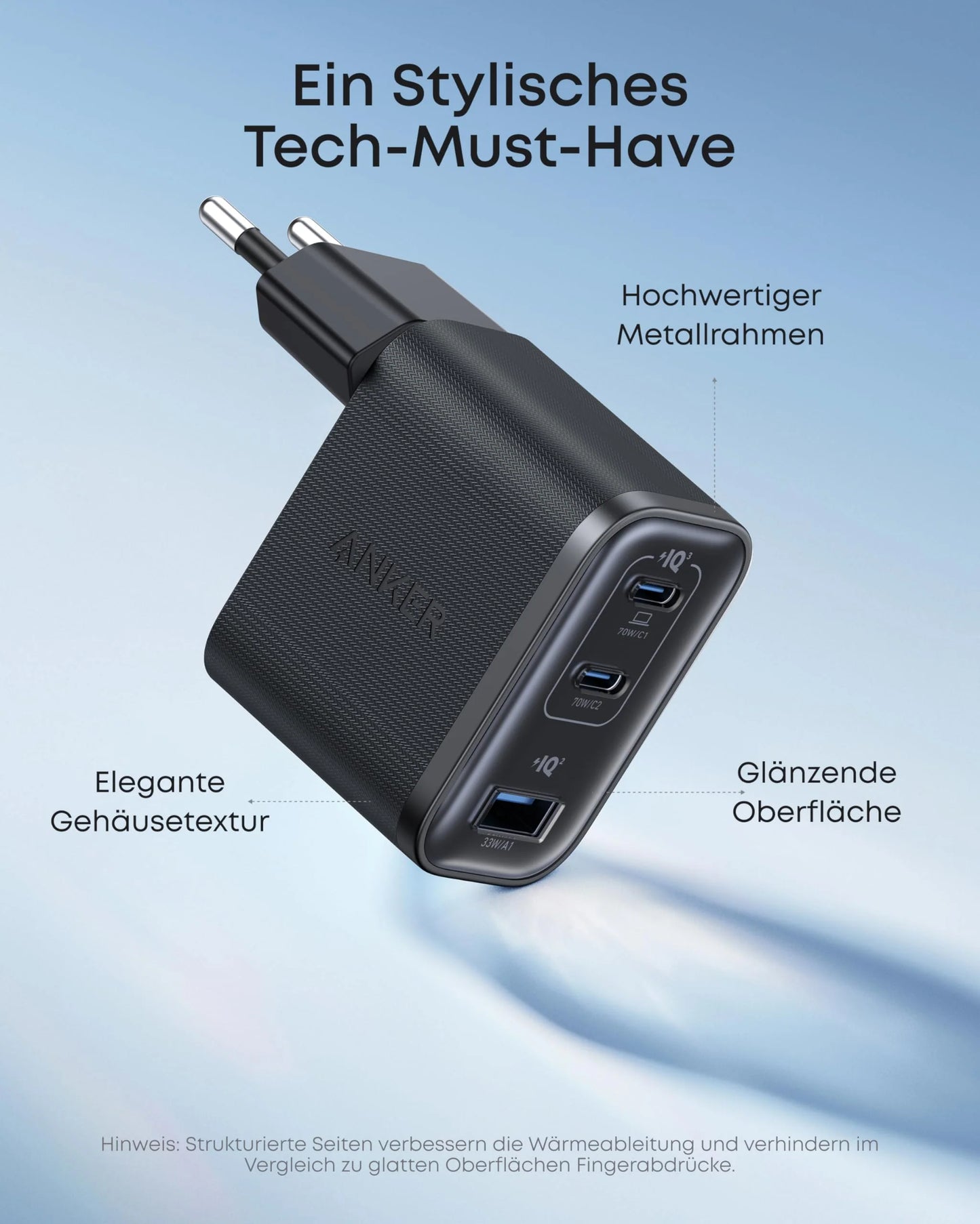 Anker Prime Ladegerät (200W, 6 Ports, GaN) + Anker Nano Ladegerät (70W, 3 Ports)