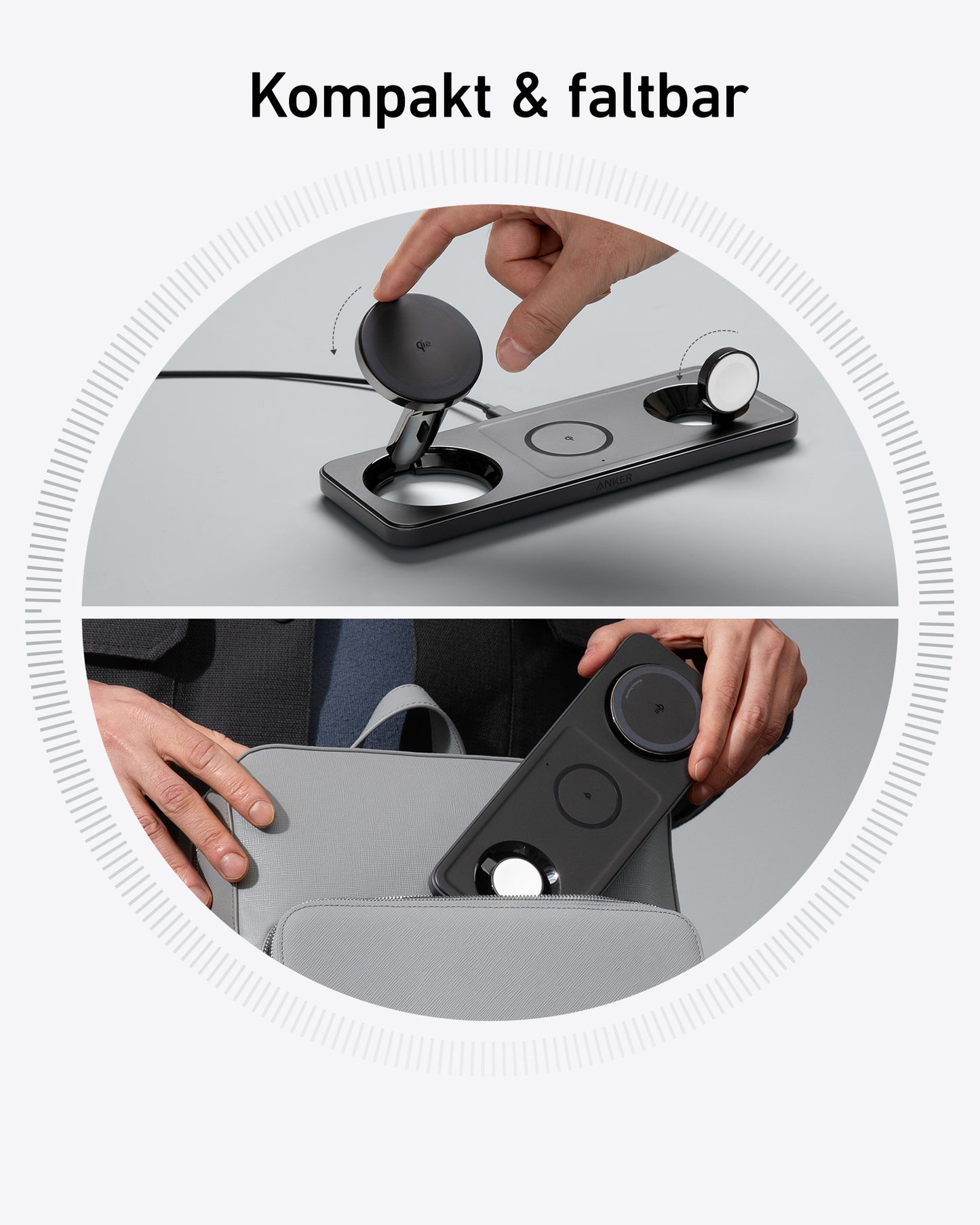 Anker MagGo Kabellose Ladestation (3-in-1 Pad)