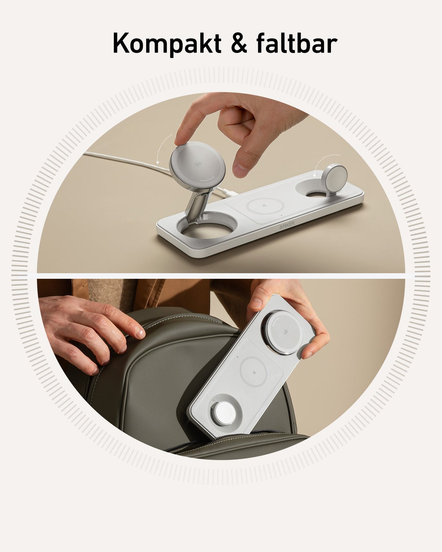 Anker MagGo Kabellose Ladestation (3-in-1 Pad)