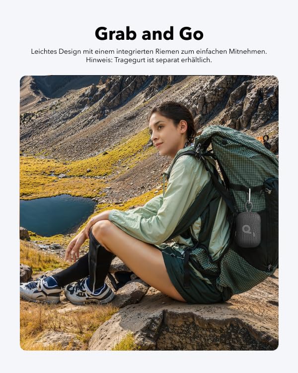 Soundcore Select 4 Go Bluetooth Lautsprecher von Anker, portabler Mini-Lautsprecher Dusche, 20h Spielzeit, IP67 Wasser- und staubfest, schwimmfähig, kraftvoller Sound, für drinnen, draußen &amp; Wandern