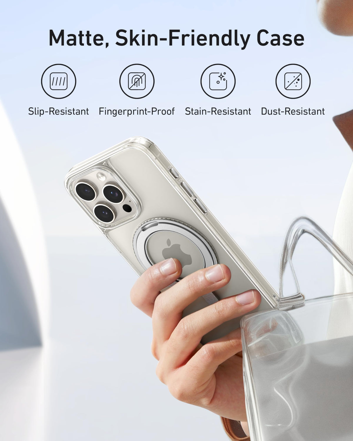 Anker MagGo magnetisches Handy-Case mit Ständer (360° Ringständer, für iPhone 16)