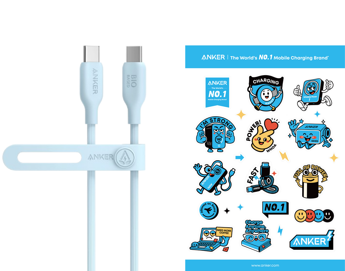 Anker &lt;b&gt;543&lt;/b&gt; USB-C auf USB-C Kabel (Bio)+Sticker für Studis gratis dazu!