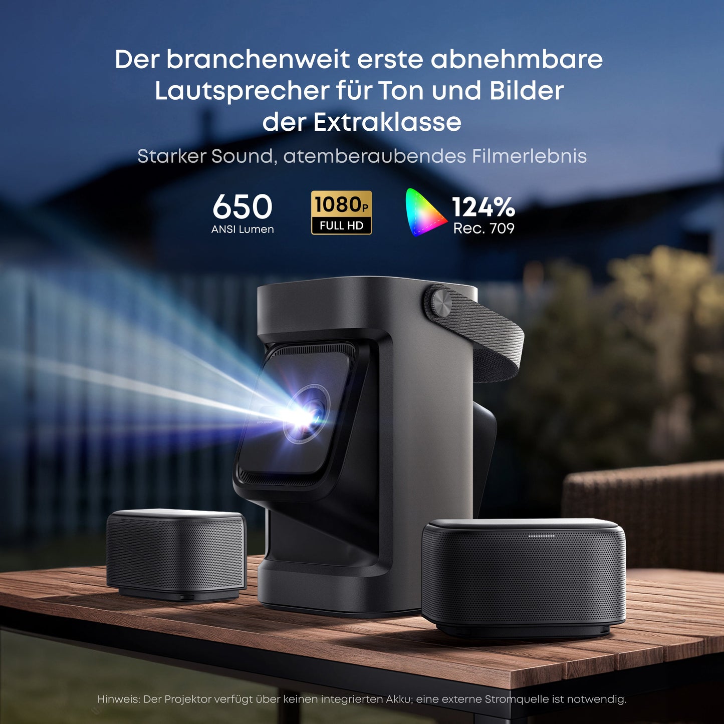 Nebula P1｜Der branchenweit erste abnehmbare Lautsprecher für Ton und Bilder der Extraklasse