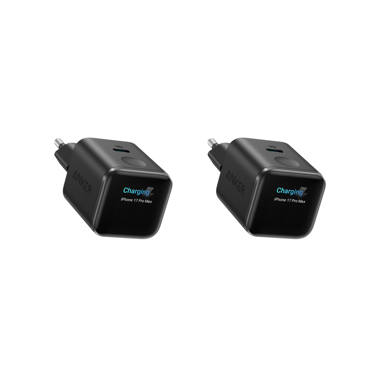 Anker Nano Ladegerät (45W, Smart Display, 2-Packung)