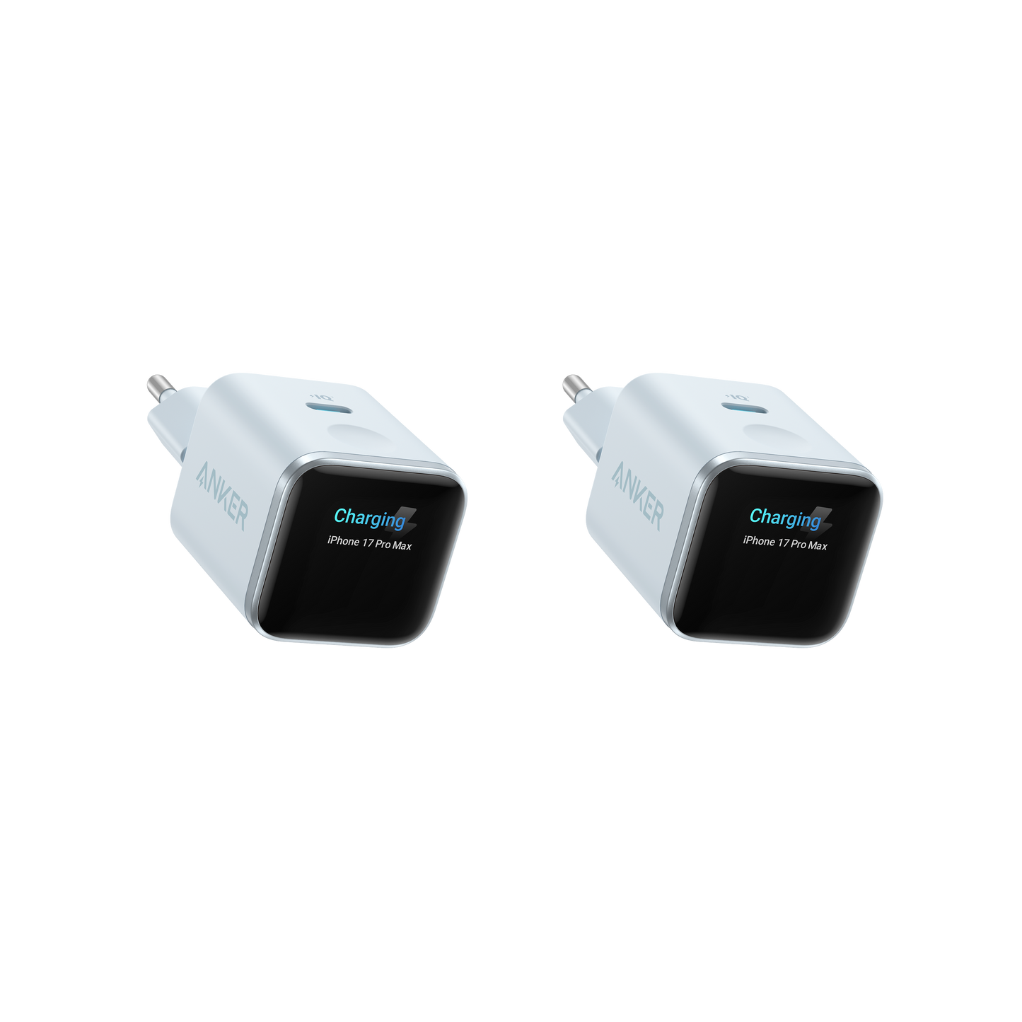 Anker Nano Ladegerät (45W, Smart Display, 2-Packung)