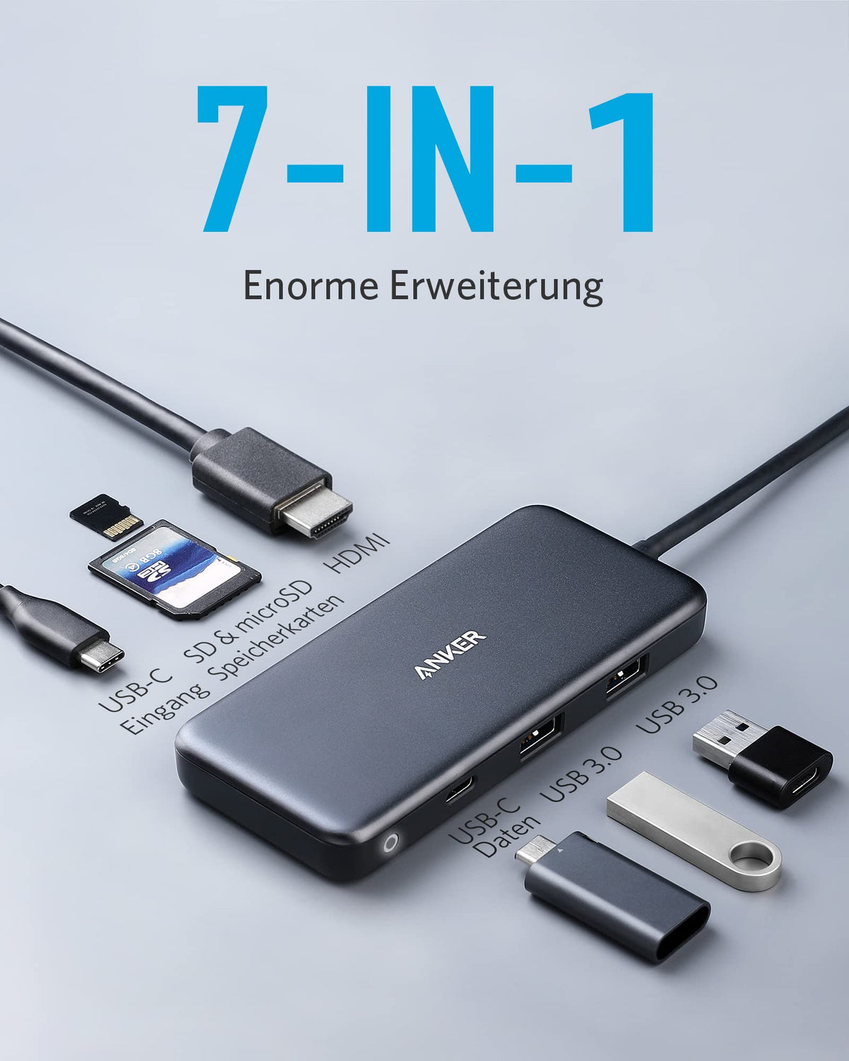 Anker 341 USB-C Netzteil (7-in-1)