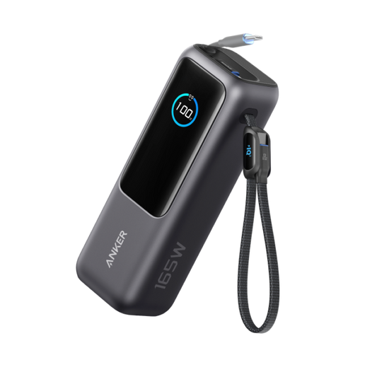 Anker Powerbank (25K, 165W, Integriertes + einziehbares Kabel)