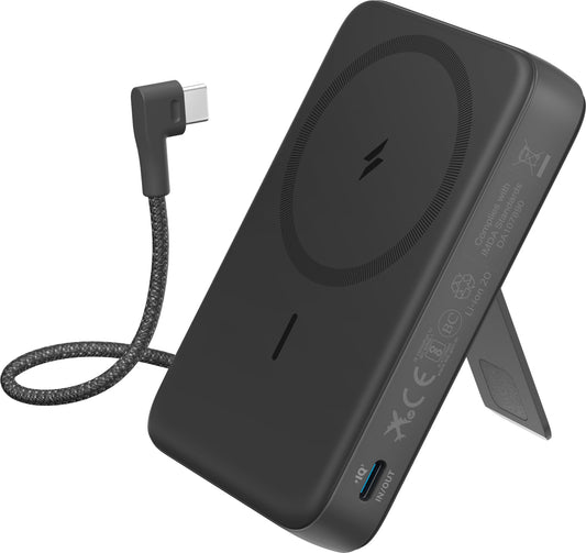 Anker Zolo Powerbank (10K, Magnetisch, Integriertes USB-CKabel)