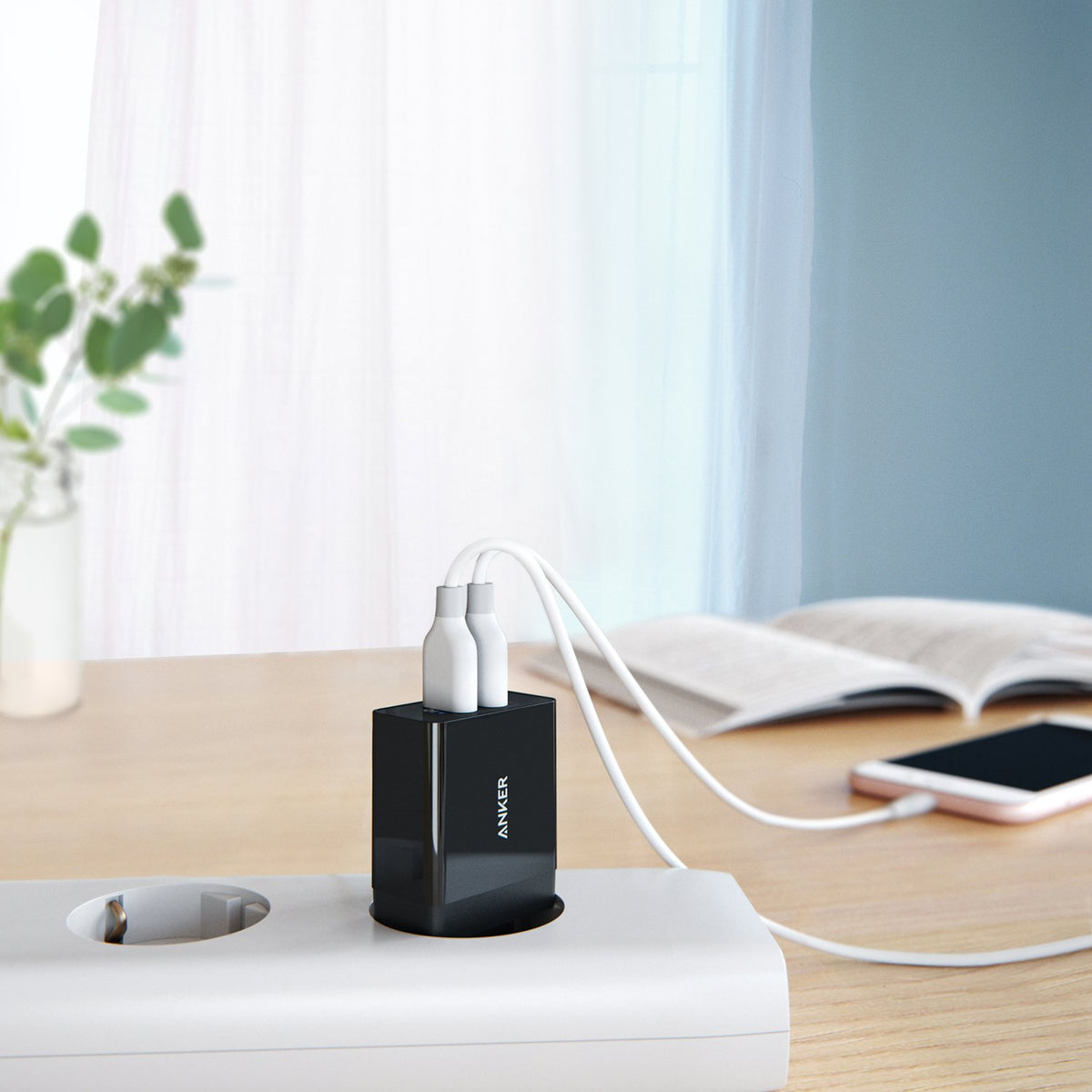 Refurbished Anker 24W 2-Port USB Wandladegerät