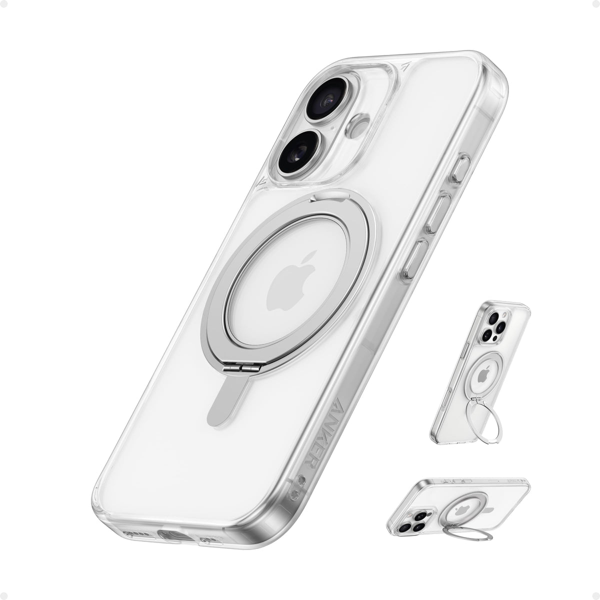 Anker MagGo magnetisches Handy-Case mit Ständer (360° Ringständer, für iPhone 16)-livestream