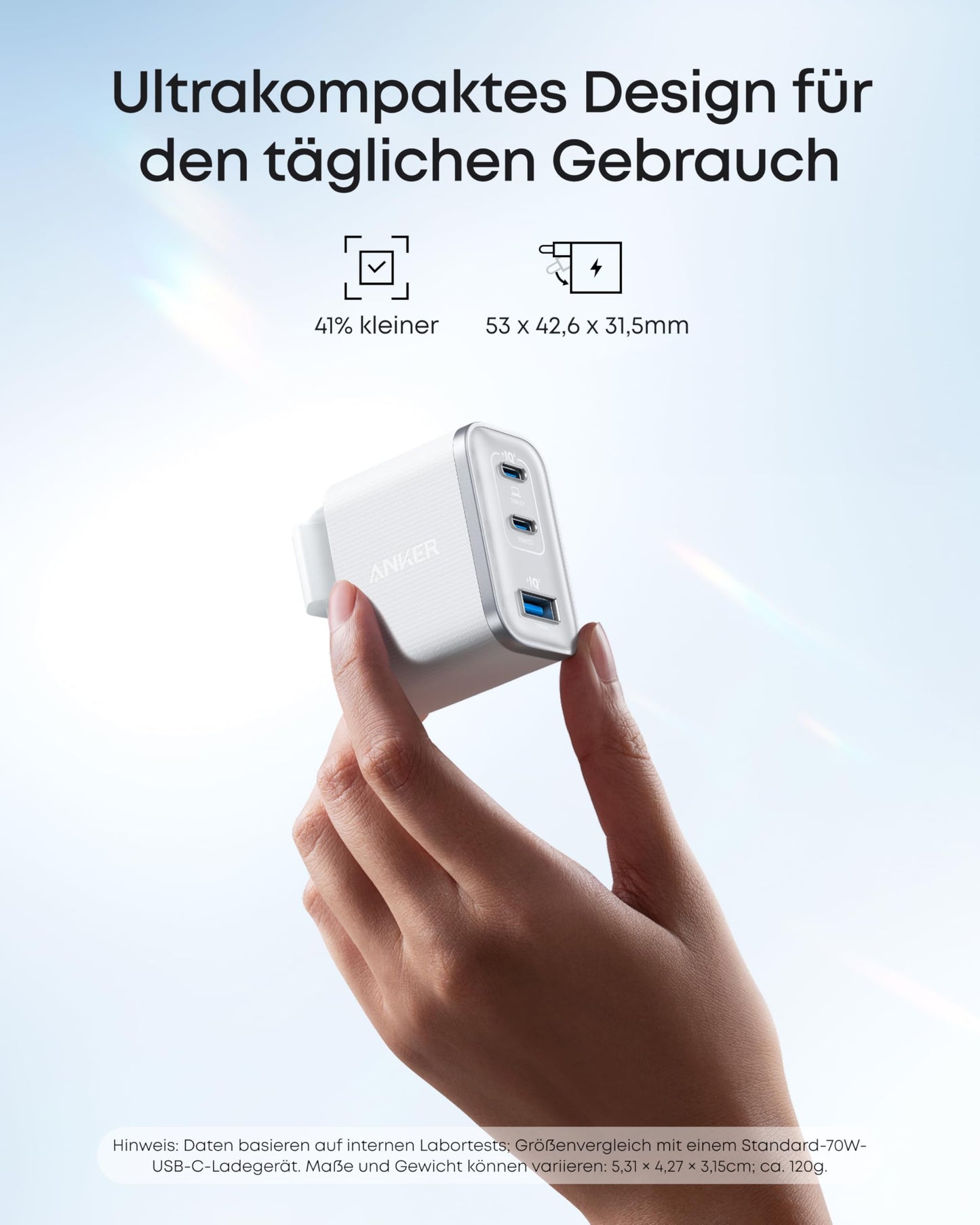 Anker Nano Ladegerät (70W, 3 Ports)