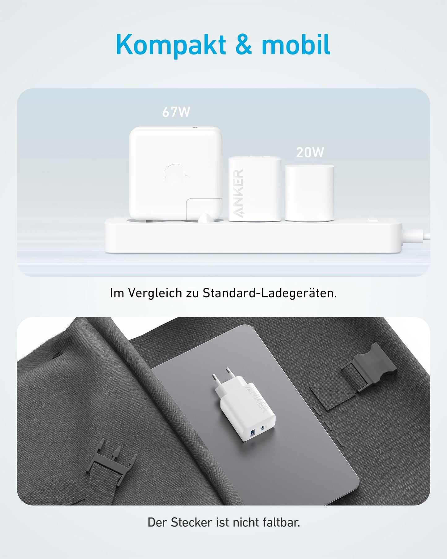 Anker USB-C Ladegerät (2-Port, 20W)