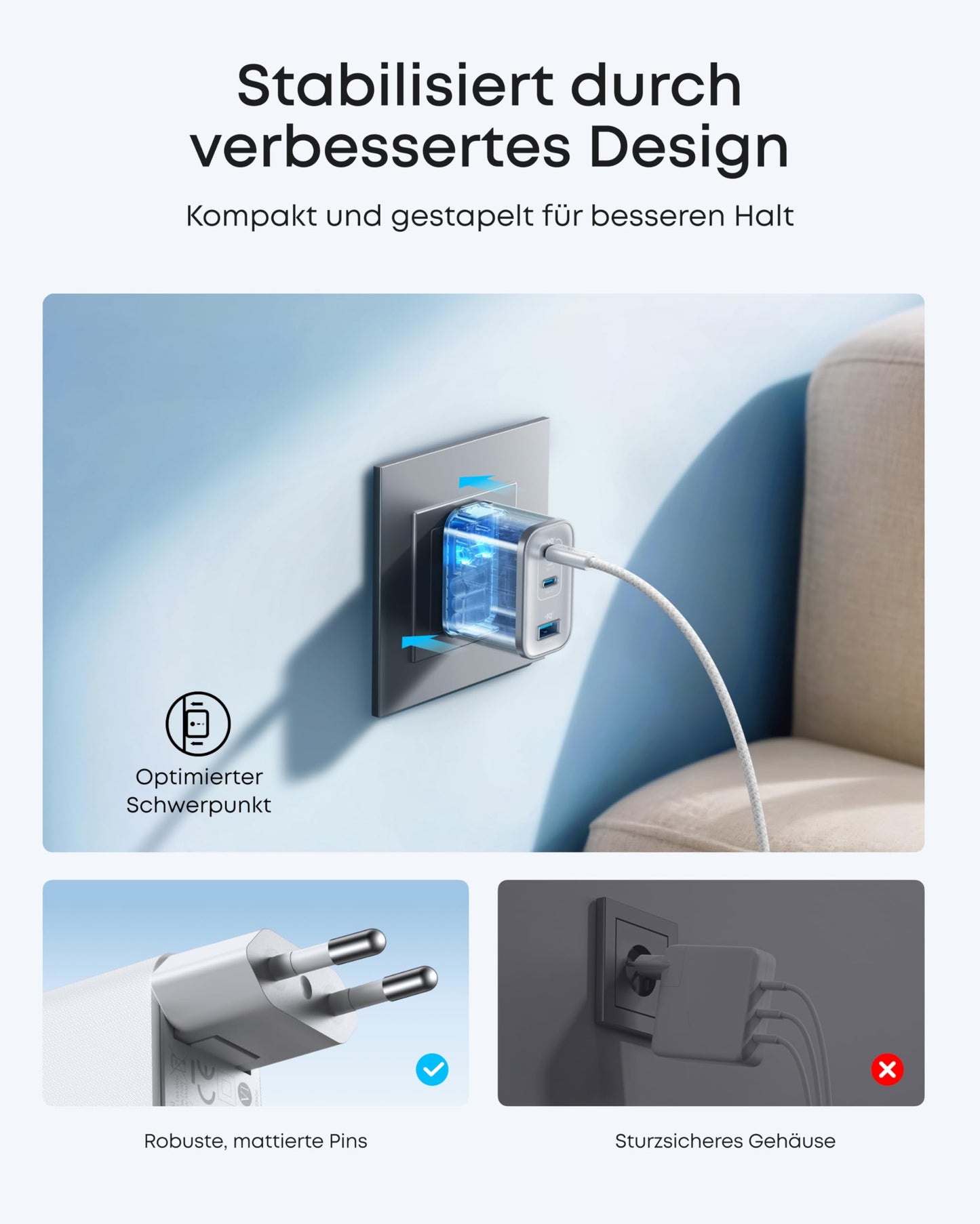 Anker Nano Ladegerät (70W, 3 Ports)