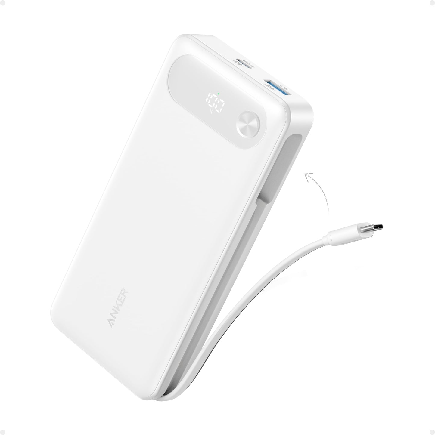 Anker Powerbank (20K, 87W, Integriertes USB-C Kabel)