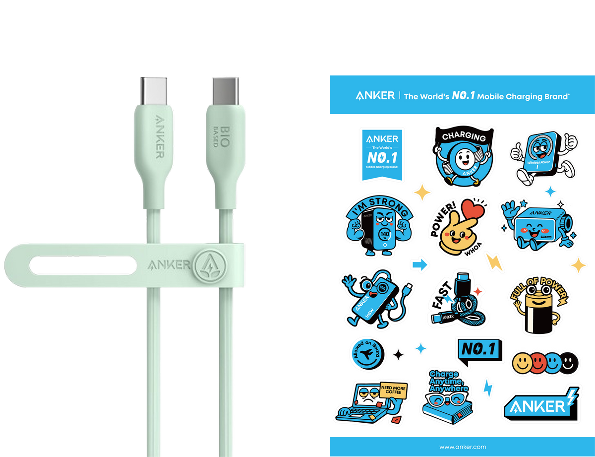 Anker &lt;b&gt;543&lt;/b&gt; USB-C auf USB-C Kabel (Bio)+Sticker für Studis gratis dazu!