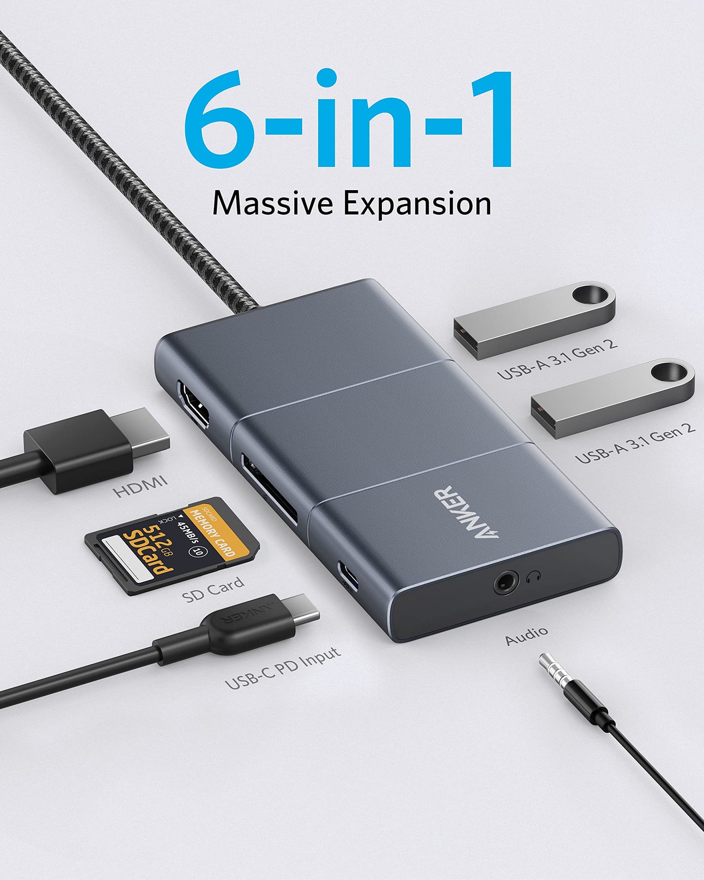 PowerExpand 6-in-1 USB-C Hub