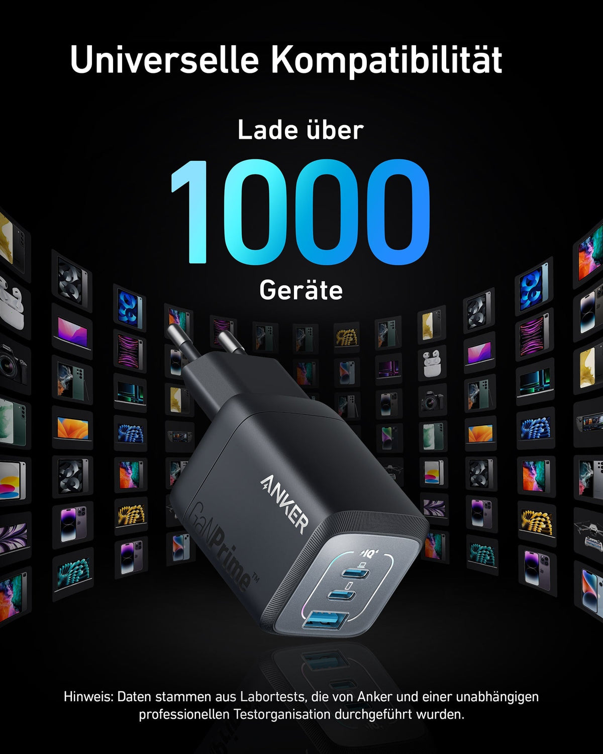Anker Prime 67W GaN Wandladegerät (3 Ports)
