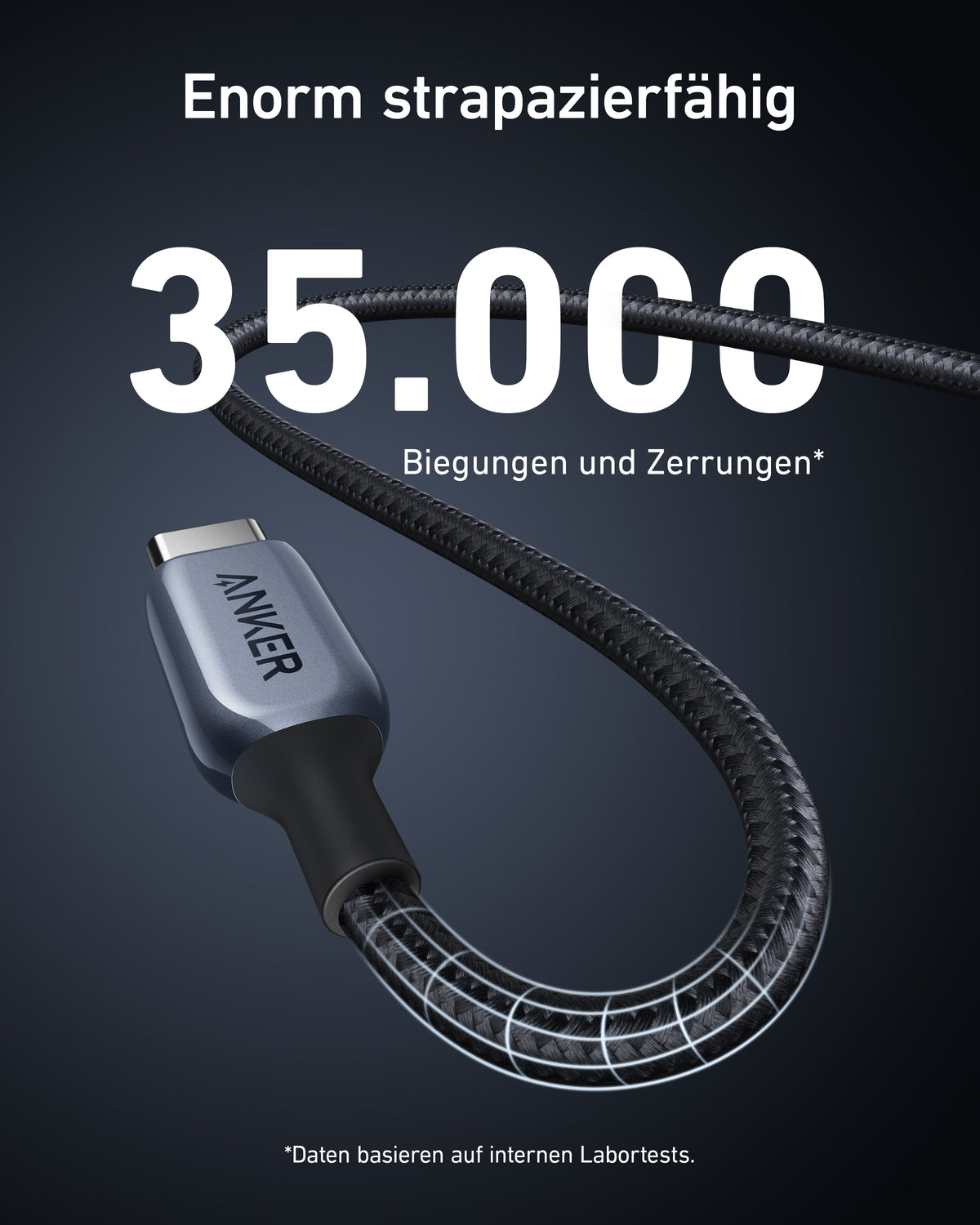 Anker &lt;b&gt;765&lt;/b&gt; USB-C auf USB-C Kabel (140W Nylon)